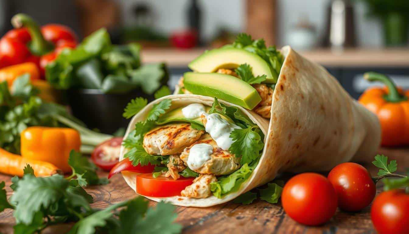 Healthy Grilled Chicken Wrap
